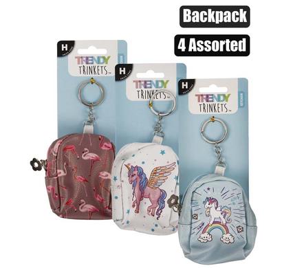 Trendy Trinkets Keychain Mini Backpack Assorted