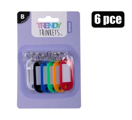 Trendy Trinkets Keychain Indicator 6Pce