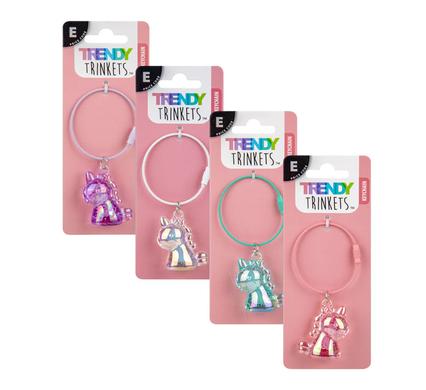 Trendy Trinkets Keychain Crystal Unicorn Charms