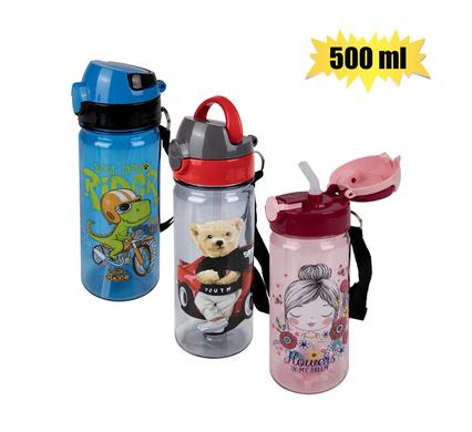 Bee Home Water Bottle 500ml With Straw