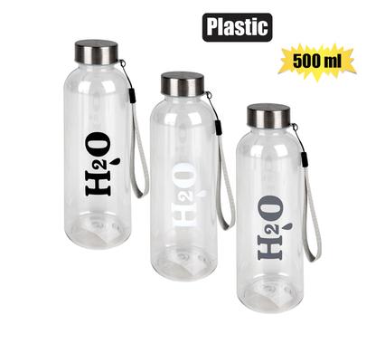 Water Bottle 500ml H20 Screw Cap