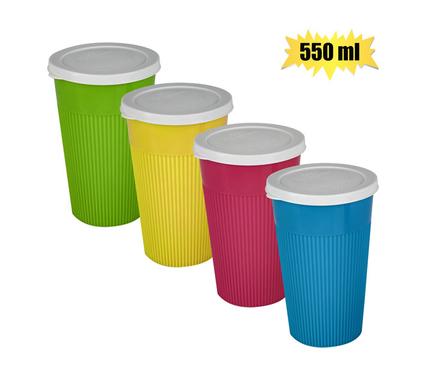 Tumbler Pl 550ml With Lid