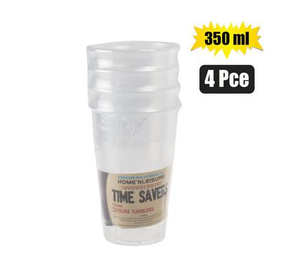 Tumblers Pl 4 Piece 350ml Polyprop