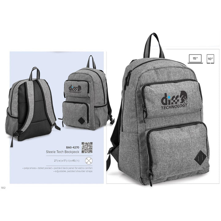 Steele Laptop Backpack-Laptop Backpacks-Personalised Backpacks South Africa​-Just Brand