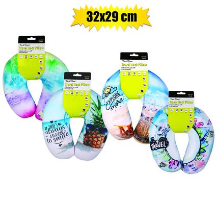Travel Smart Travel Neck Pillow 32X29cm Assorted