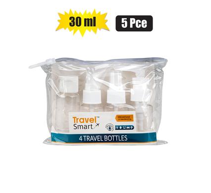 Travel Smart Travel Bottle Set 30ml In Pouch 5Pce