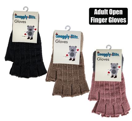 Snuggly Bits Gloves Adult Open-Finger With Cuff Acr (175-000018-A)