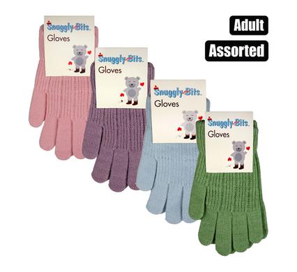 Snuggly Bits Gloves Adult Plain Assorted Colours 21X10cm