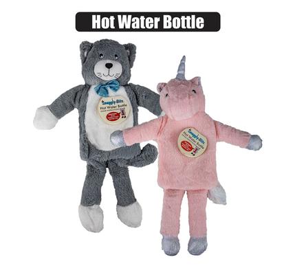 Snuggly Bits Hotwater Bottle With Plush Animal Shape 1L