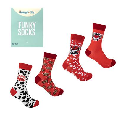 Snuggly Bits Socks Unisex Love Assorted