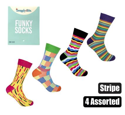 Snuggly Bits Socks Unisex Stripe Designs