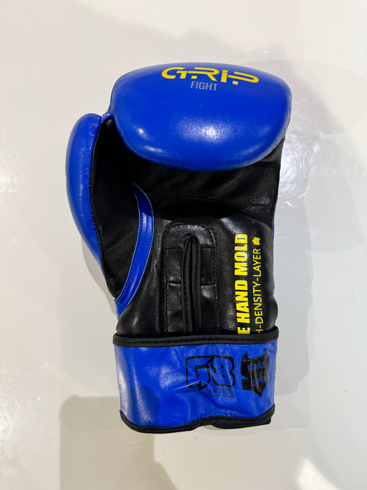 Grip Boxing Gloves | G8 Genuine Cowhide Leather Pro | Blue