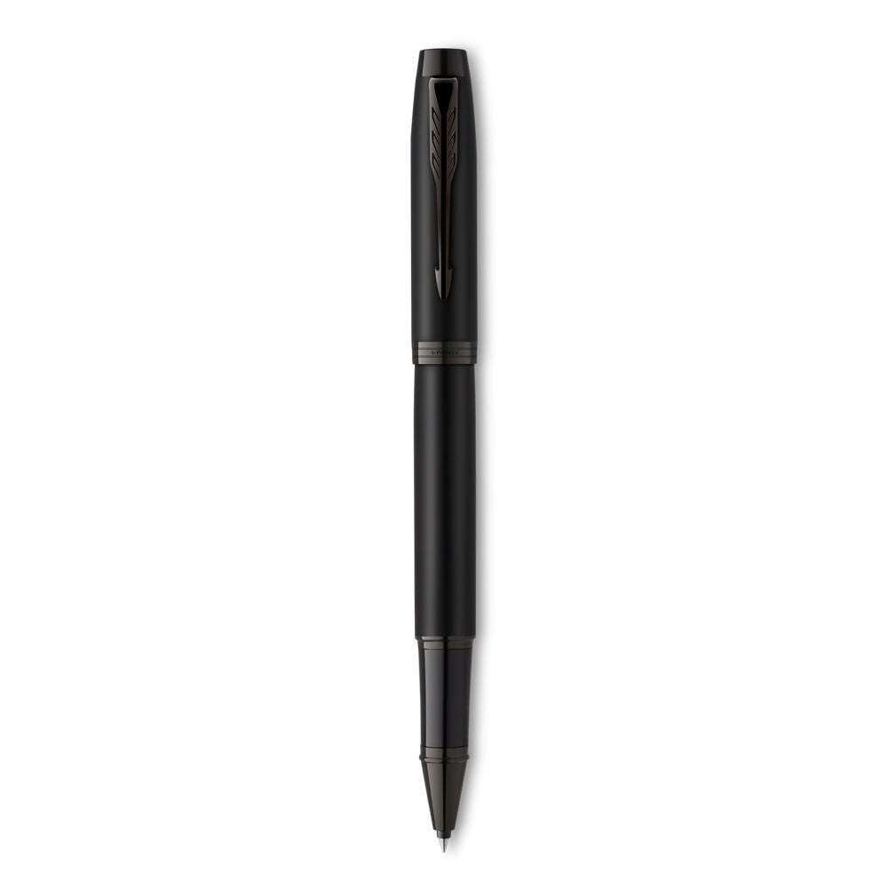 Parker IM Achromatic Rollerball Pen - Matte Black Trim - Fine Nib - Black Ink - Giftbox