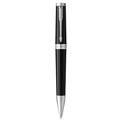 Parker Ingenuity Ball Pen Medium Nib Blue Ink - Black Chrome Trim