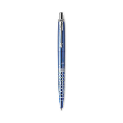 Parker Jotter Special Edition Ball Pen Medium Nib Blue Ink Gift Box - Seoul Blue Chrome Trim