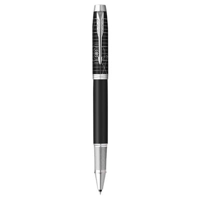 Parker IM XL Rollerball Medium Nib Black Ink Gift Box-Legancy of Flight Black Chrome Trim