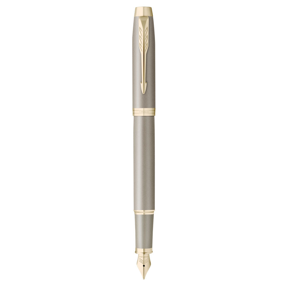Parker IM FinishingTouch Fountain Pen Medium Nib Blue Ink -Sandstone
