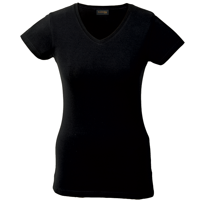 170g Slim Fit V-Neck T-Shirt Ladies | Barron Clothing