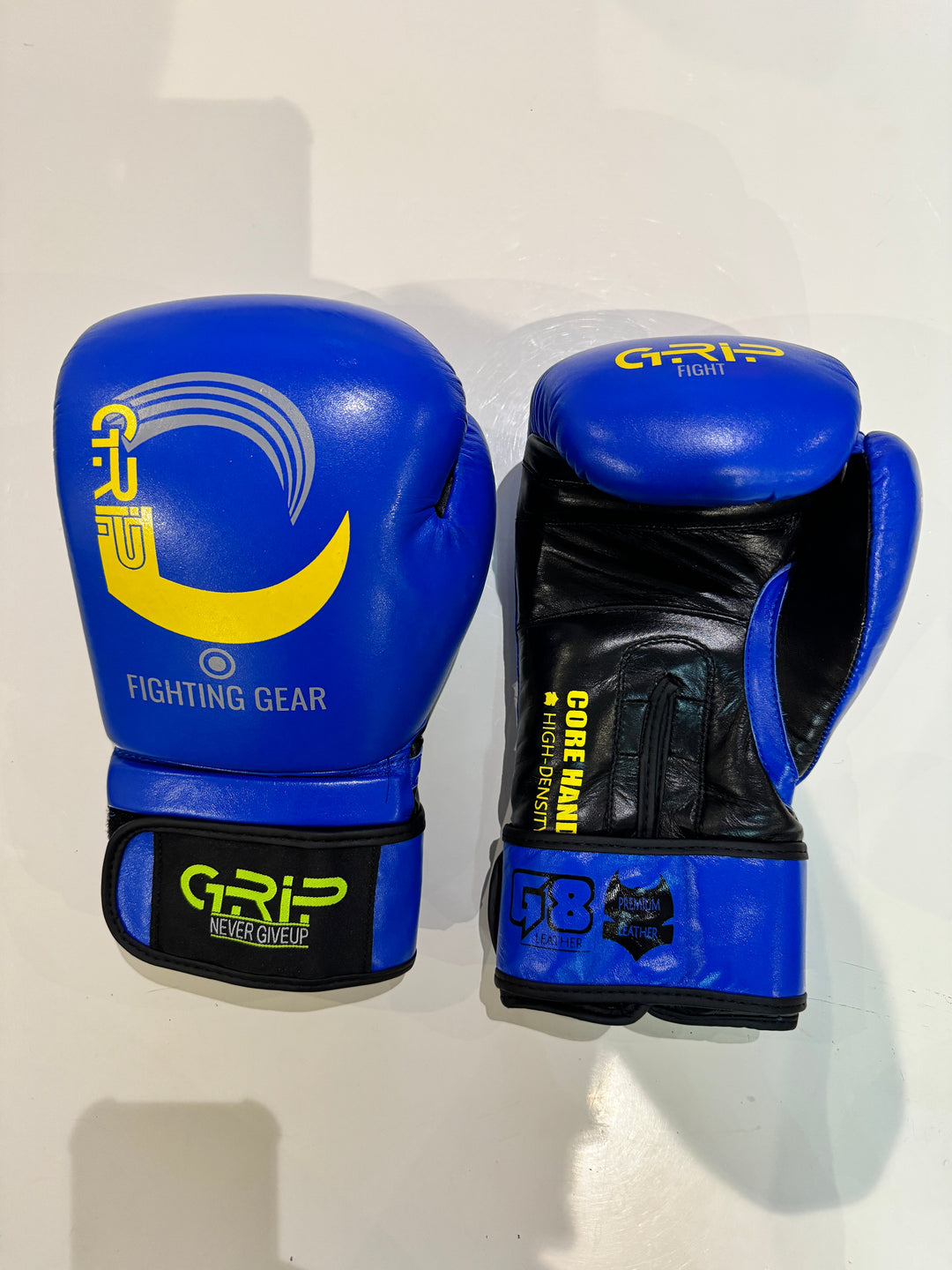 Grip Boxing Gloves | G8 Genuine Cowhide Leather Pro | Blue