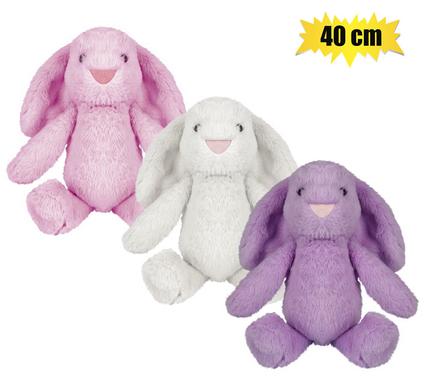 Besties Plush Bunny Flappy Ears & Pink Nose 40cm