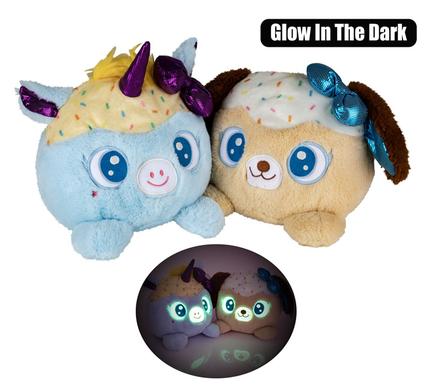 Besties Plush Ball Glow In Dark Unicorn/Dog 18cm