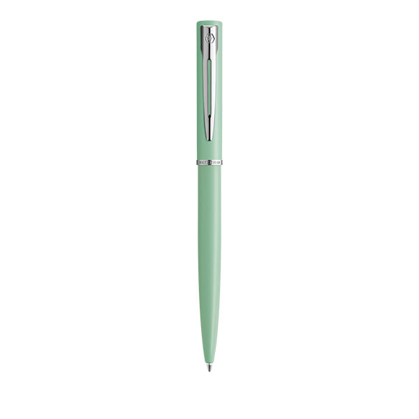 Waterman Allure Ball Pen Medium Blue Ink - Pastel Green Chrome Trim - Giftbox