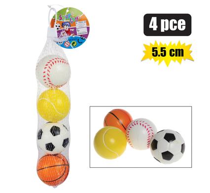 Ball Set Sport Style 5.5cm 4 Piece