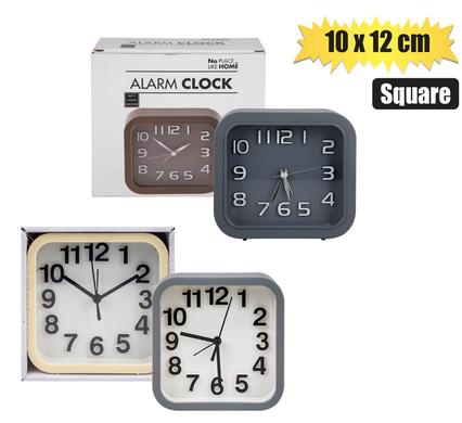 No Place Like Home Clock Alarm Pl Square 10X12cm Assorted