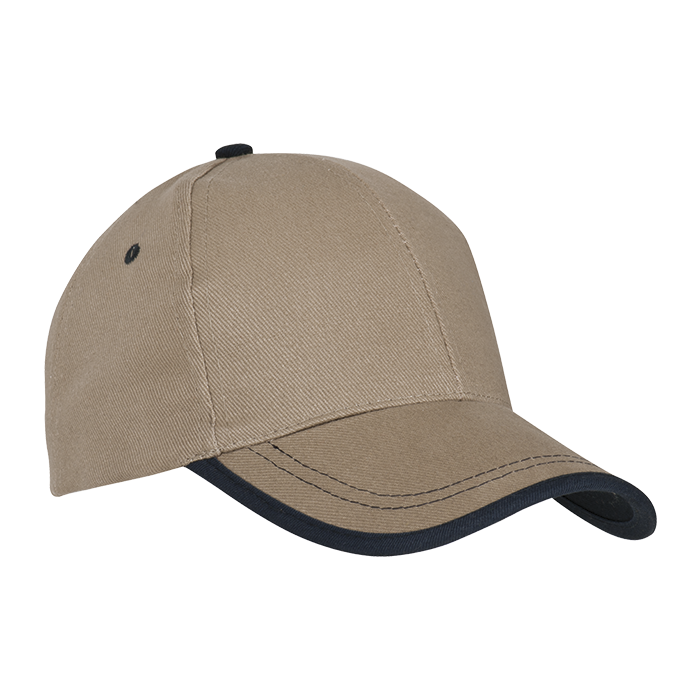 6 Panel Canvas Binding Cap-6 Panel Caps-Just Brand