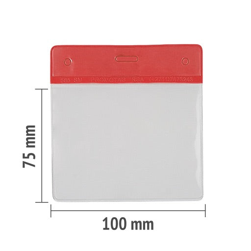 585SM Coloured-Top Badge Pouches – Pack of 50