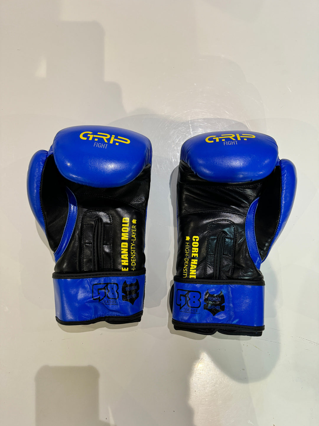 Grip Boxing Gloves | G8 Genuine Cowhide Leather Pro | Blue
