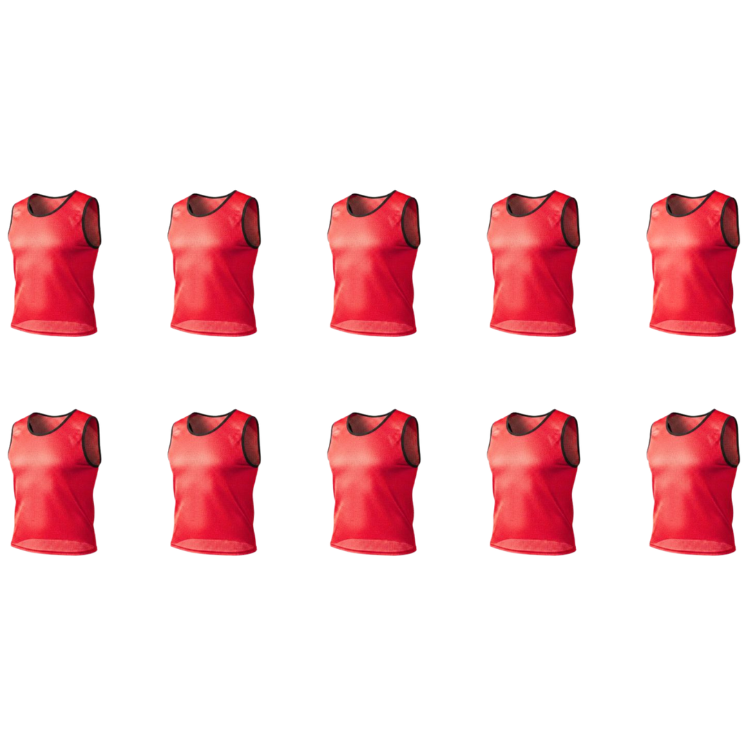 Grip Close End Bibs | Set of 10 | Red