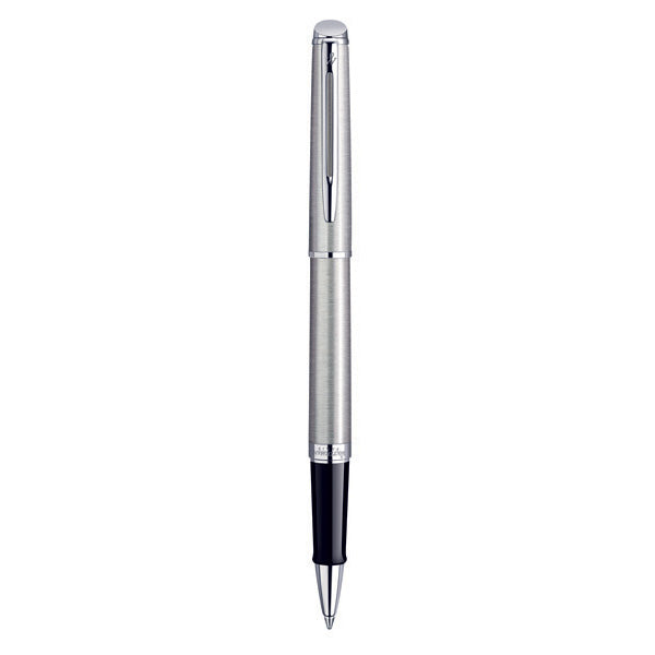 Waterman Hemisphere Roller Ball Fine Nib Black Ink - Stainless Steel Chrome Trim