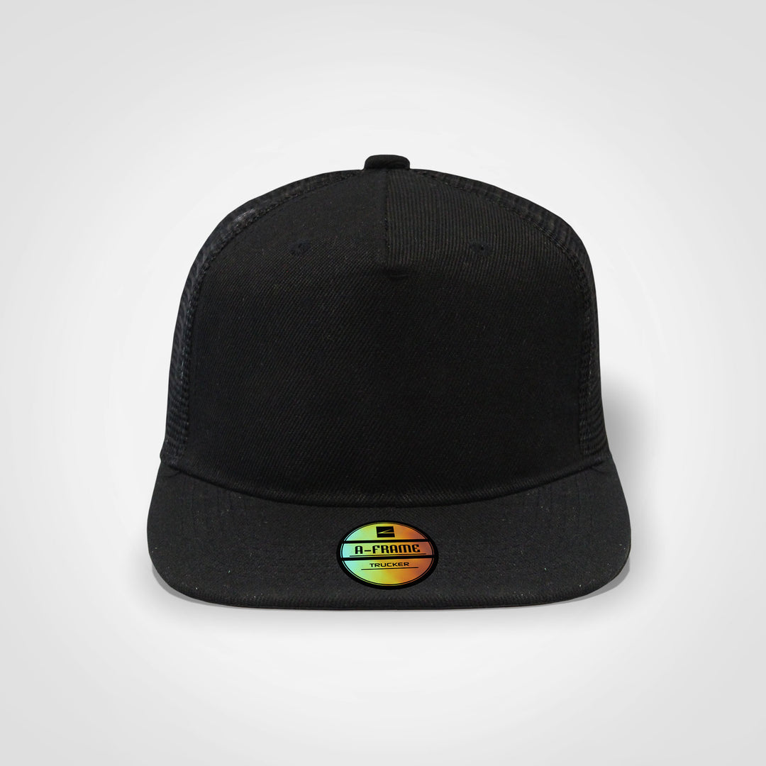 A Frame Trucker Cap-Trucker Caps-wholesale-5 panel-caps-Just Brand