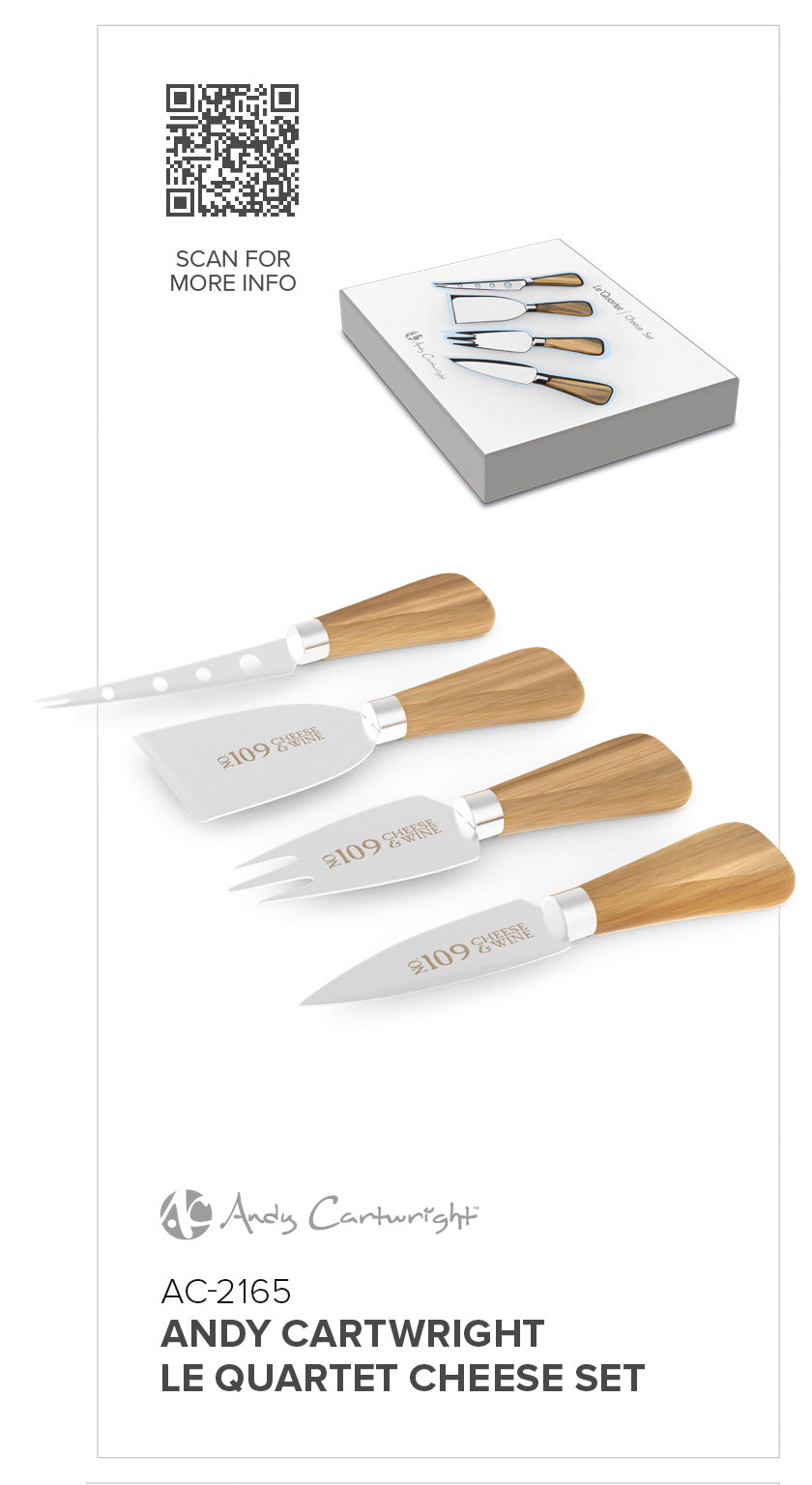 Andy Cartwright Le Quartet Cheese Set-Kitchen Utensils-corporate gift ideas for employees-branded corporate gifts | corporate gifts south africa | Just Brand