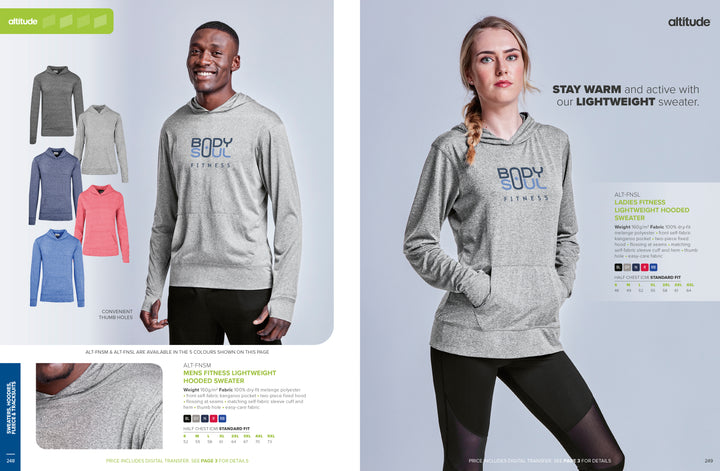 Mens Fitness Lightweight Hooded Sweater | Corporate Clothing | Just Brand