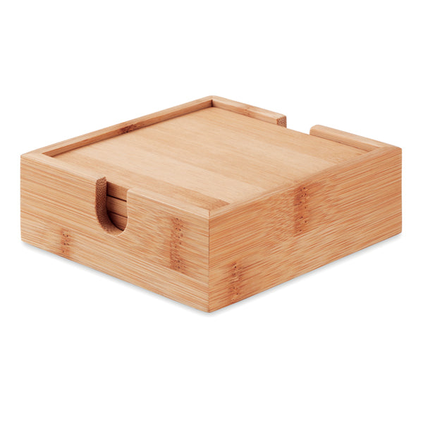 Bamboo Coaster Set-Drinkware Accessories-corporate gift ideas for employees-branded corporate gifts | corporate gifts south africa | Just Brand