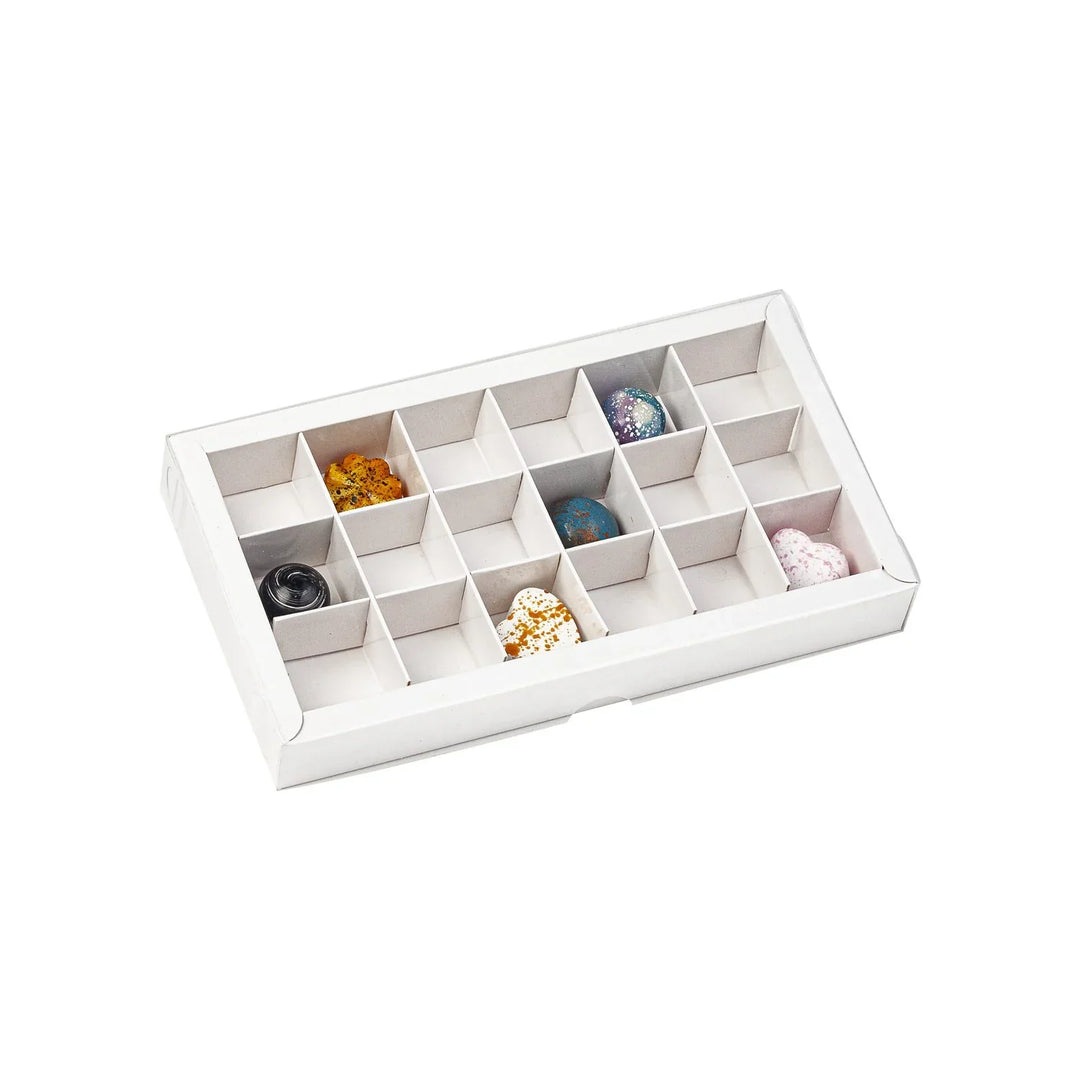 Medium Chocolate Box with Clear Lid