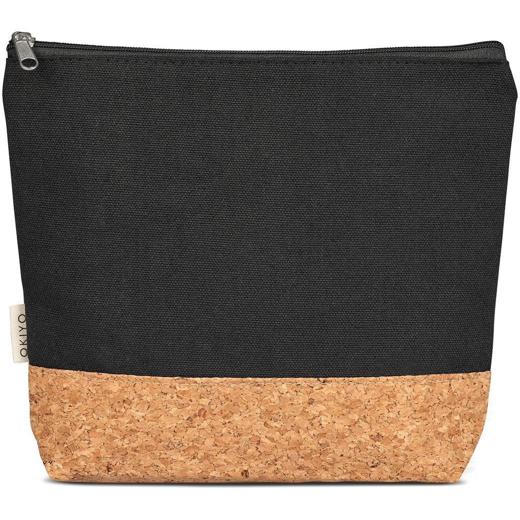 Okiyo Koruku Cork & Cotton Cosmetic Bag-Custom-branded & Personalised-Cosmetic Bags-Just Brand