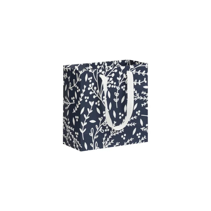 Navy Botanical Carrier Bag