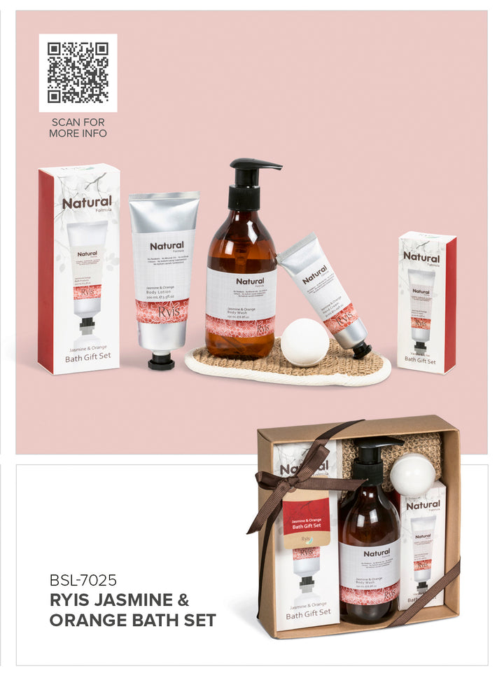 Ryis Jasmine & Orange Bath Set-Personal Care Products-corporate gift ideas for employees-branded corporate gifts | corporate gifts south africa | Just Brand