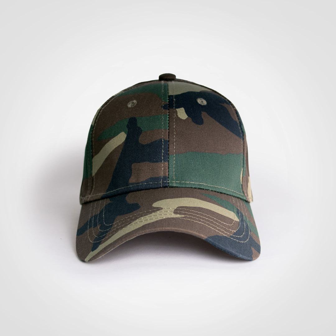 Basic 6 Panel Camo Cap-6 Panel Caps-Just Brand