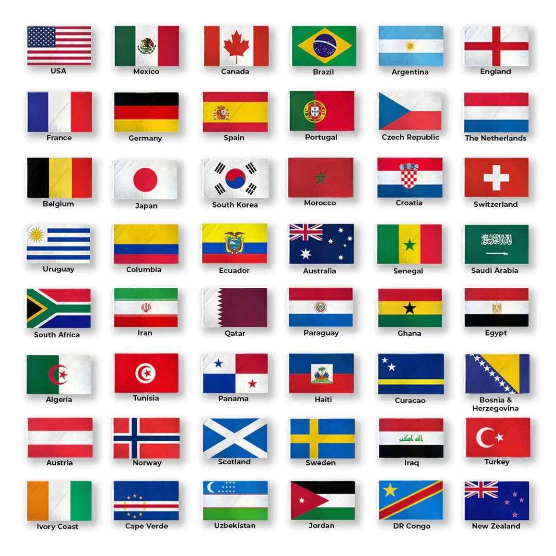 48 Football World Cup Bunting Flags 2026