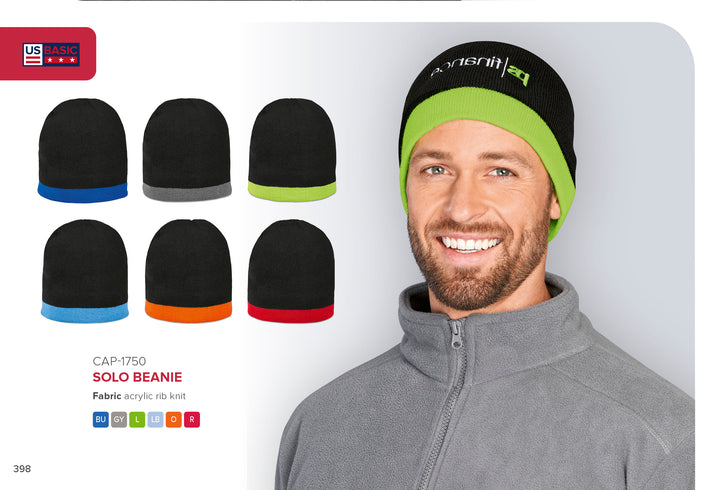 Solo Acrylic Beanie-Custom branded & personalised-Beanies-Just Brand