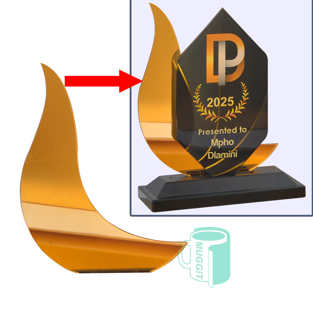 DIY Trophy Insert - Flame Gold - product view 1