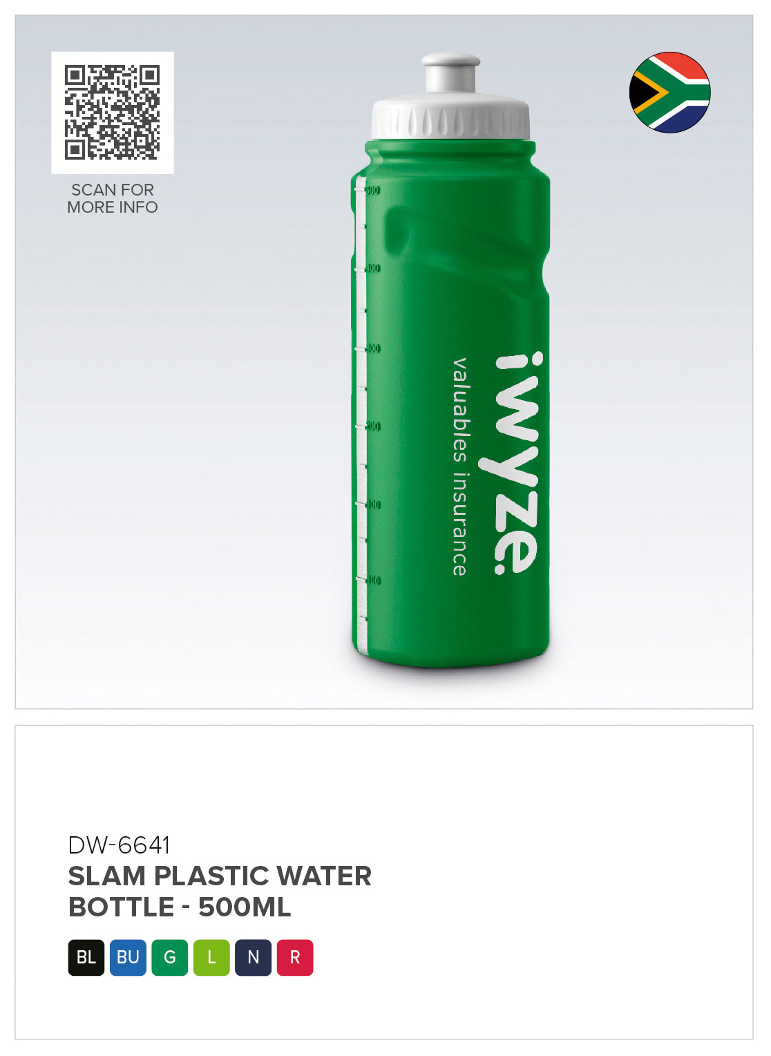 Altitude Slam Plastic Water Bottle 500ml | Cheap Squeeze Water