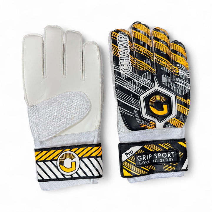 GRIP SPORT Soccer Goal Keeper Gloves - Pro Champ Black/Orange