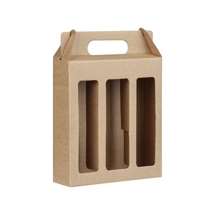 3 Bottle Gable Top Medium Sauce Box