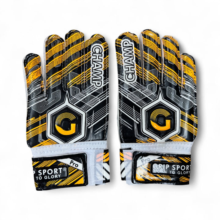 GRIP SPORT Soccer Goal Keeper Gloves - Pro Champ Black/Orange