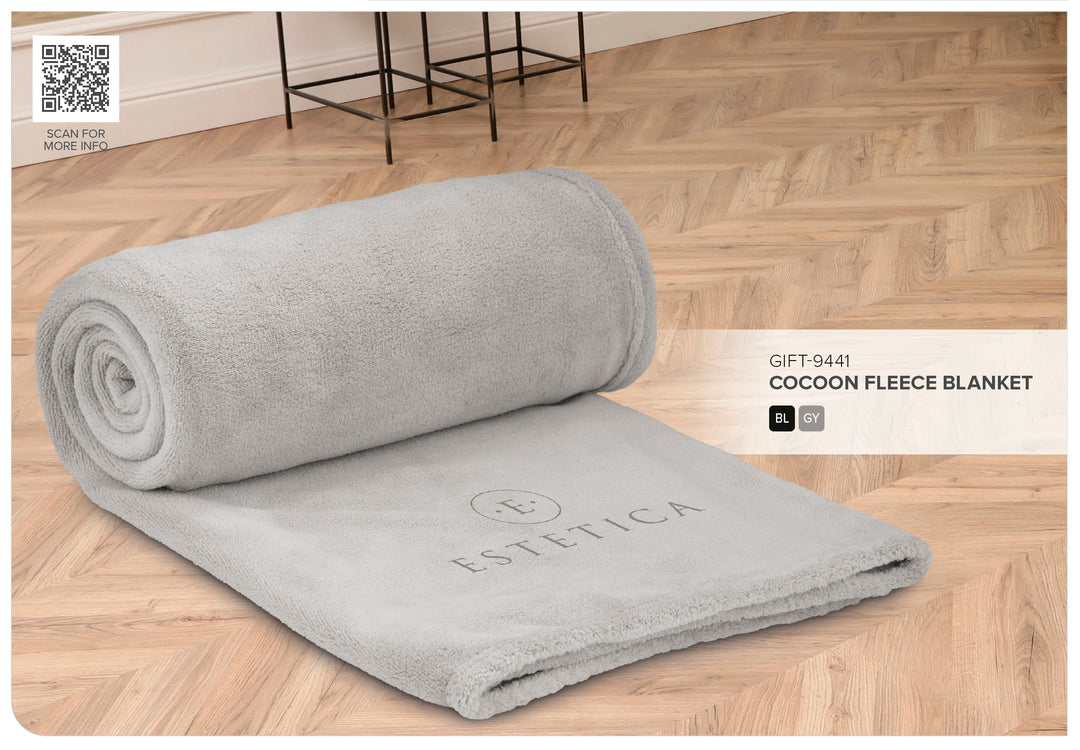 Cocoon Fleece Blanket-Fleece Blankets-corporate gift ideas for employees-branded corporate gifts | corporate gifts south africa | Just Brand